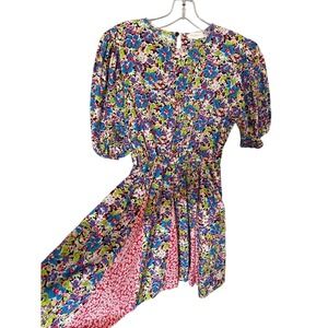 Melloday Womens Dress Cotton Multicolored‎ Floral Prints Mini size Small